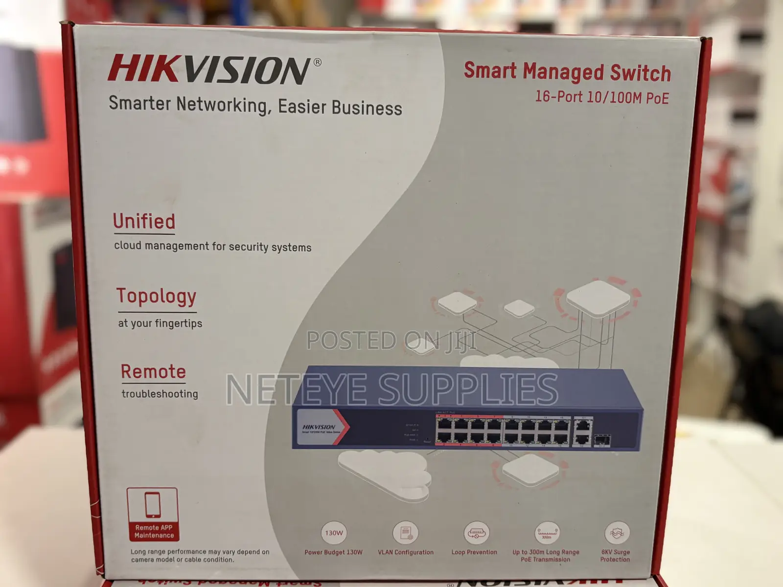 16 Port Fast Ethernet Smart POE Switch -DS-3E1318P-EI