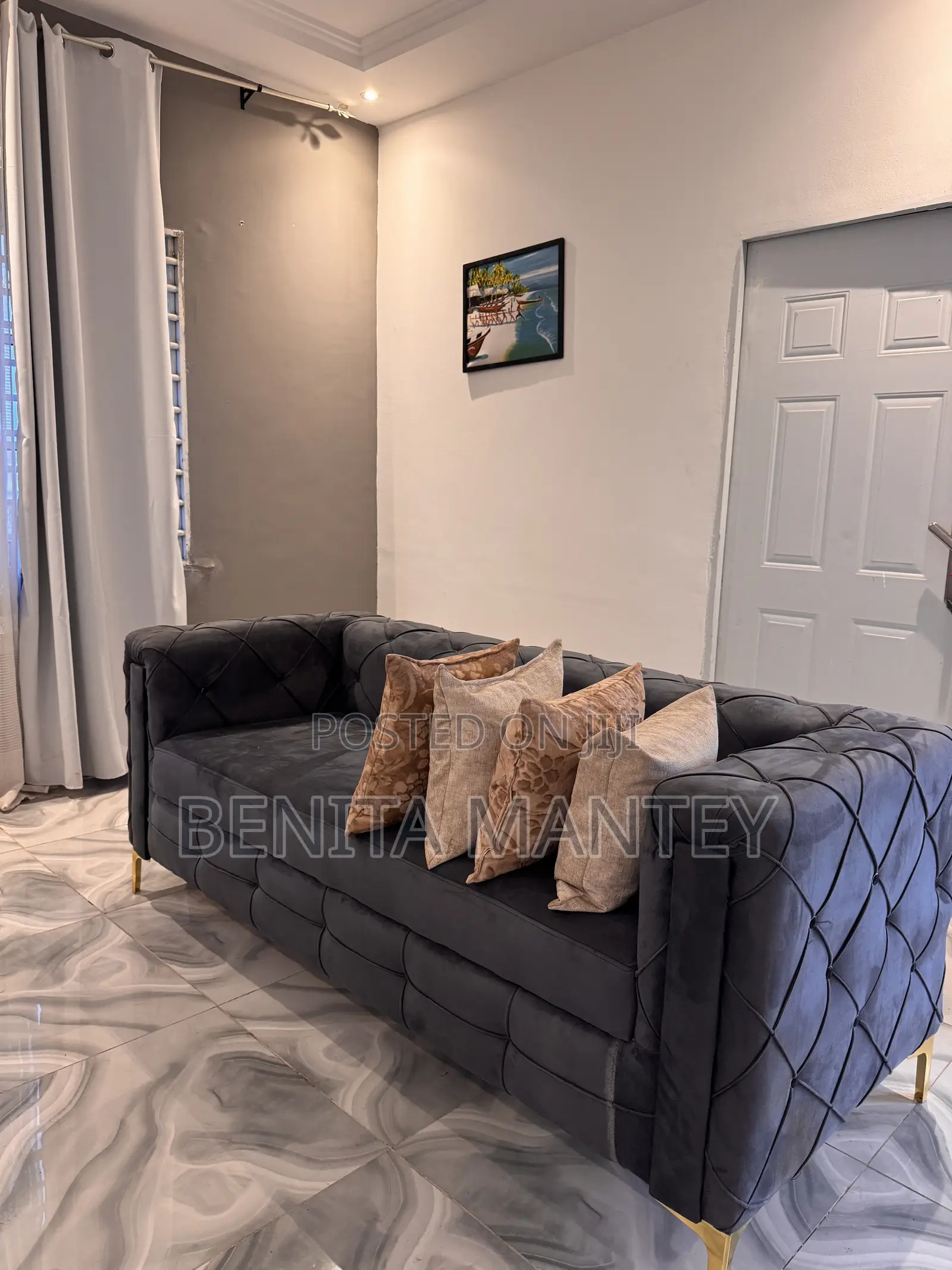 3-Seater Grey Sofa