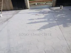 Hexagonal Stamped Concrete