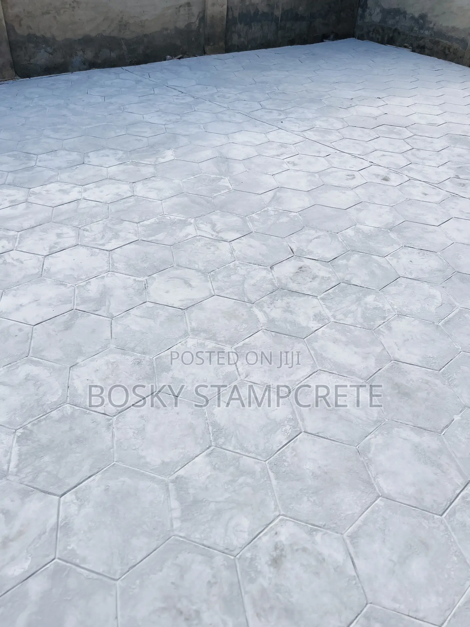 Hexagonal Stamped Concrete