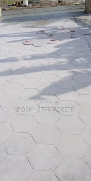 Hexagonal Stamped Concrete