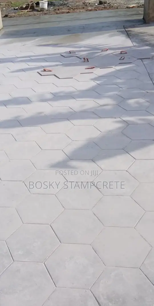 Hexagonal Stamped Concrete