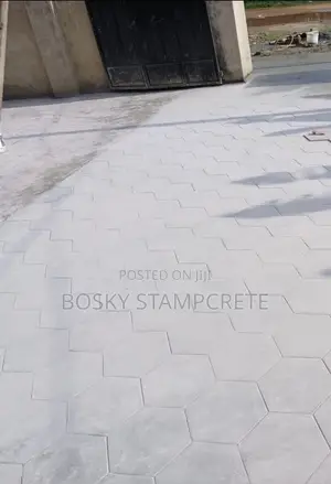 Hexagonal Stamped Concrete