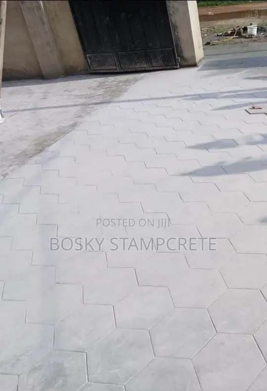 Hexagonal Stamped Concrete