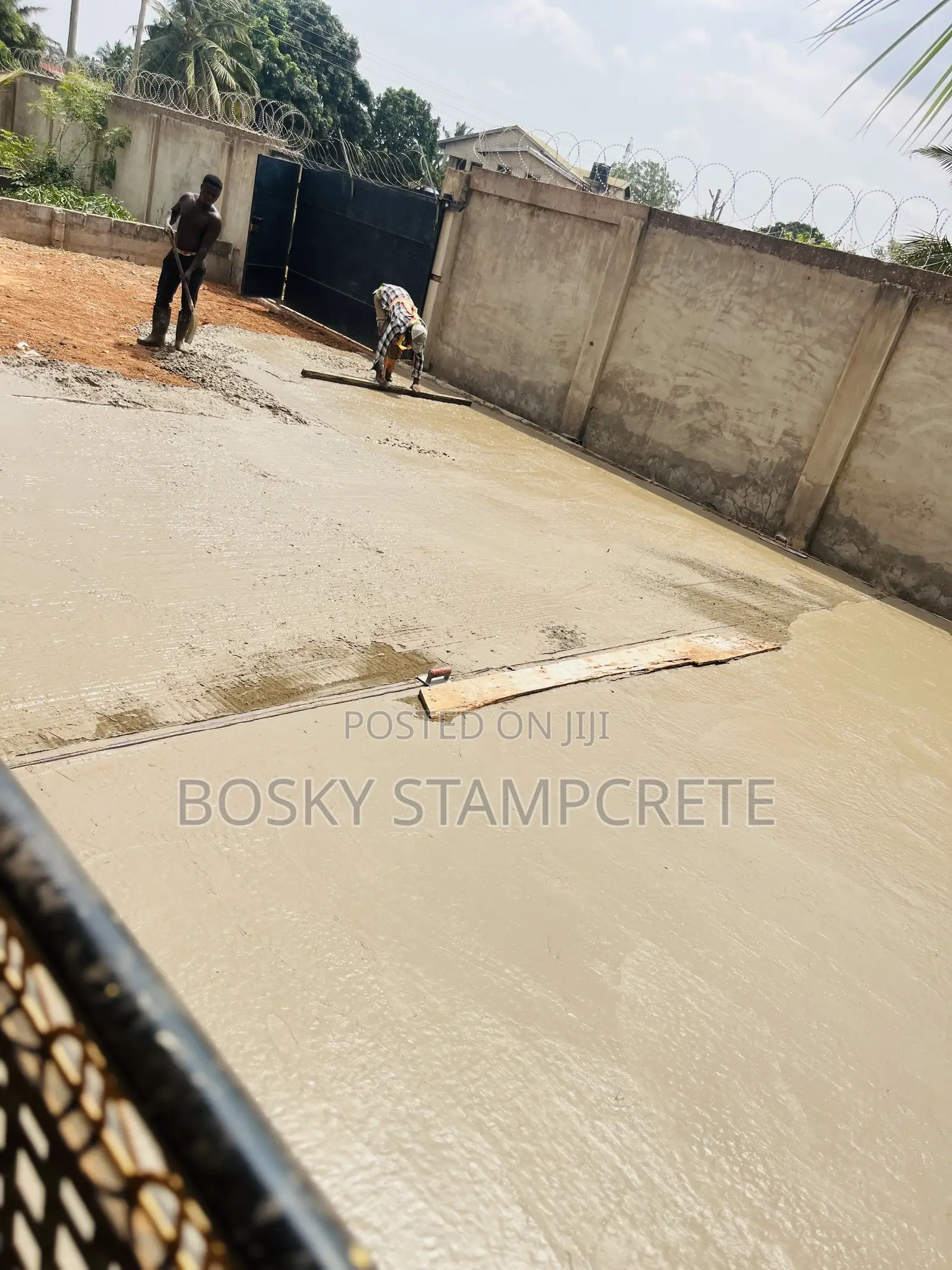 Hexagonal Stamped Concrete
