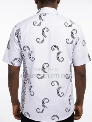 Men’s Traditional Funeral Print Button-Down Shirt