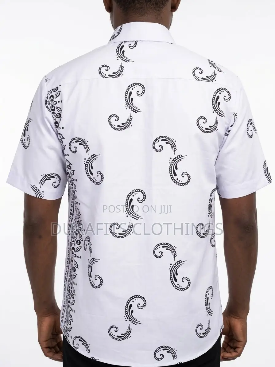 Men’s Traditional Funeral Print Button-Down Shirt