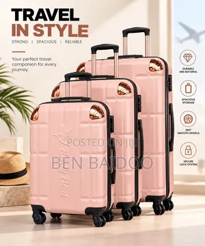 Travel Luggage Set 3in1 (Safety Lock)