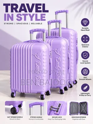 Travel Luggage Set 3in1 (Safety Lock)