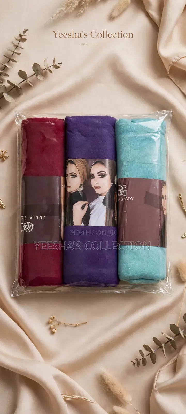 Yeesha's Collection Jersey Veil -Soft, Starchy and Non Slip