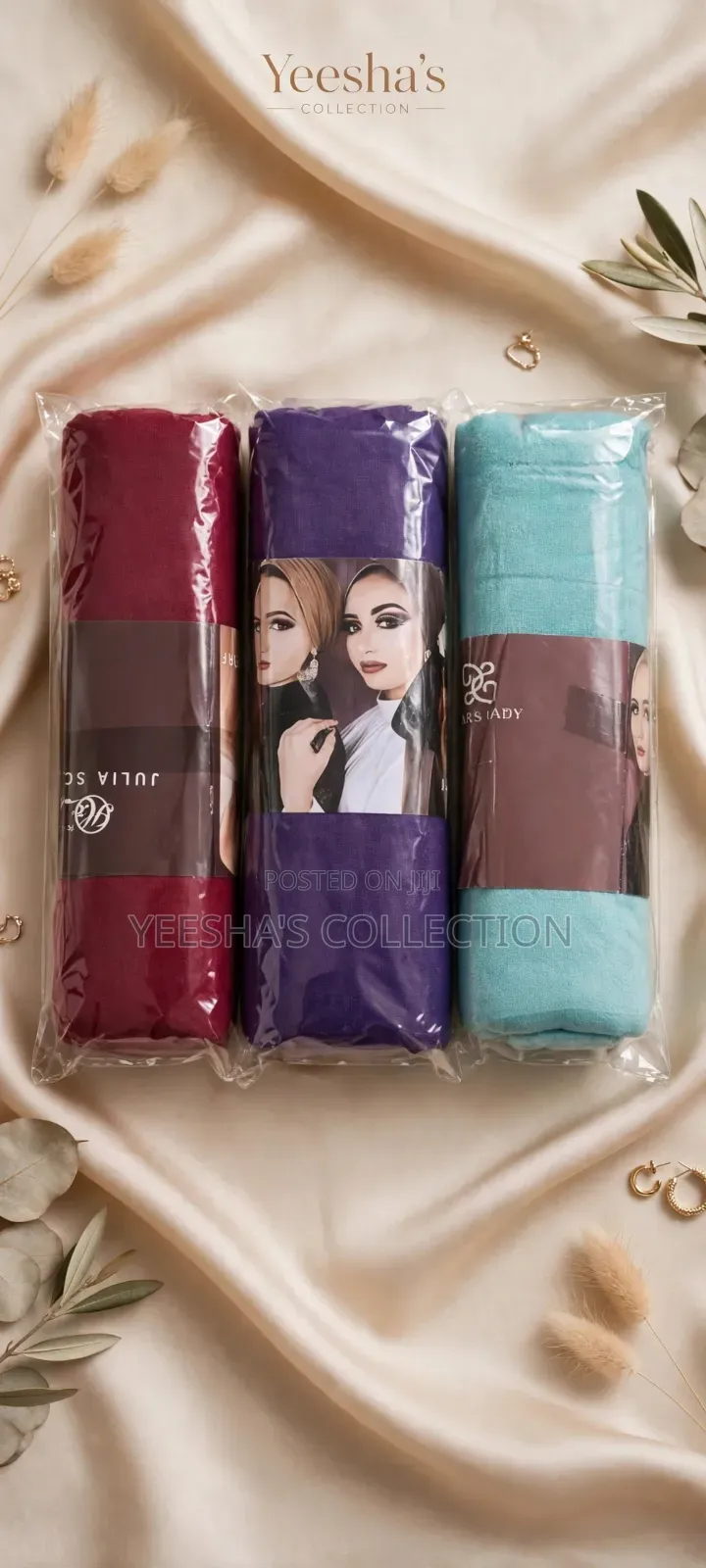 Yeesha's Collection Jersey Veil -Soft, Starchy and Non Slip