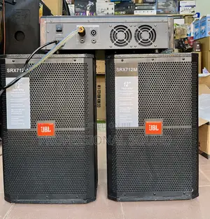 Pair of JBL SRX712M 12-Inch Two-Way Paired With a Power Amplifier