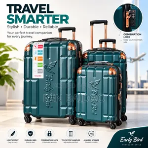 Plastic Luggage Set 3in1 (Secure Lock Combination)