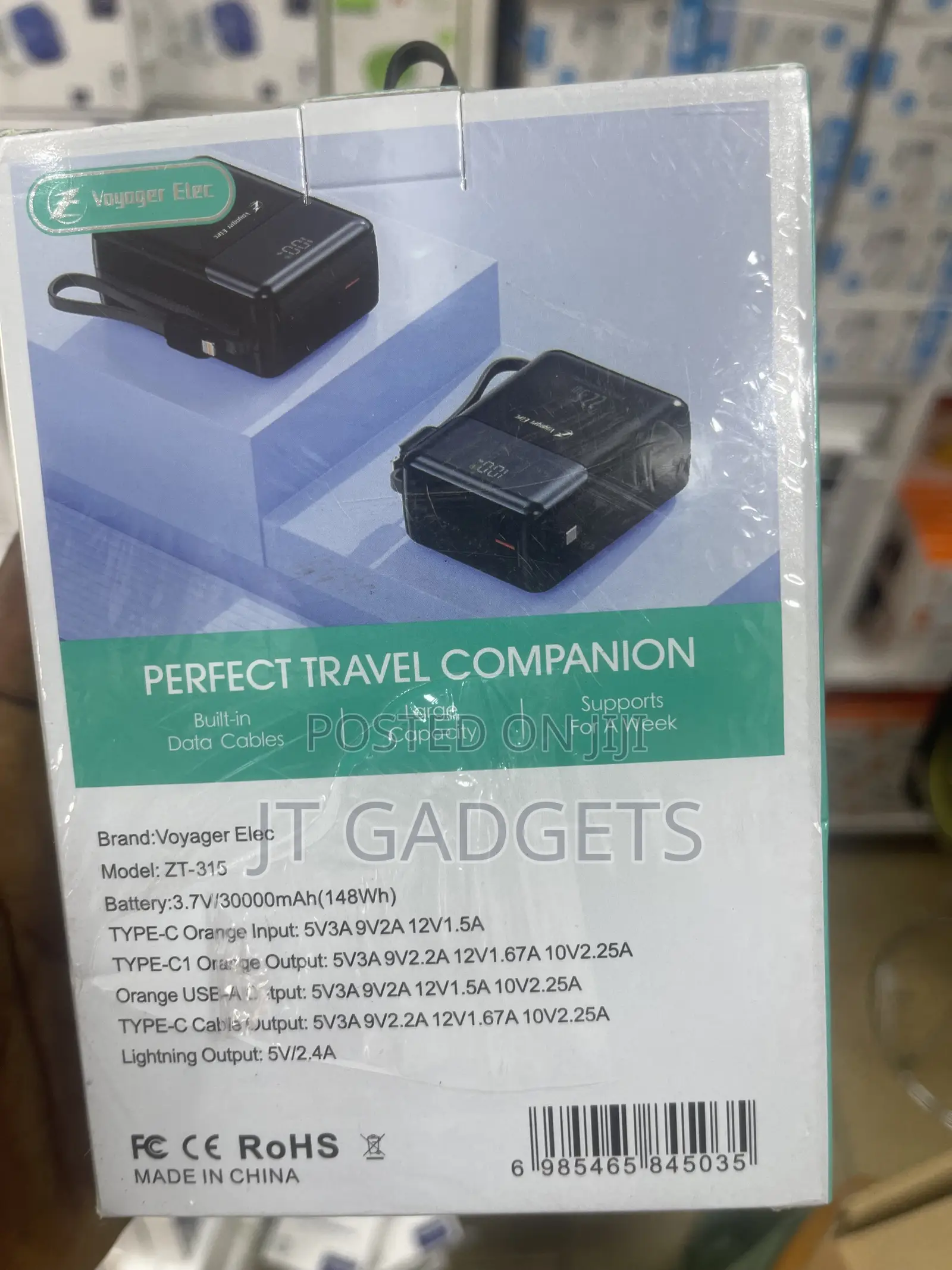 Voyager Elec ZT-315 Mini Power Bank 30000mAh – Small Size, Big Power!