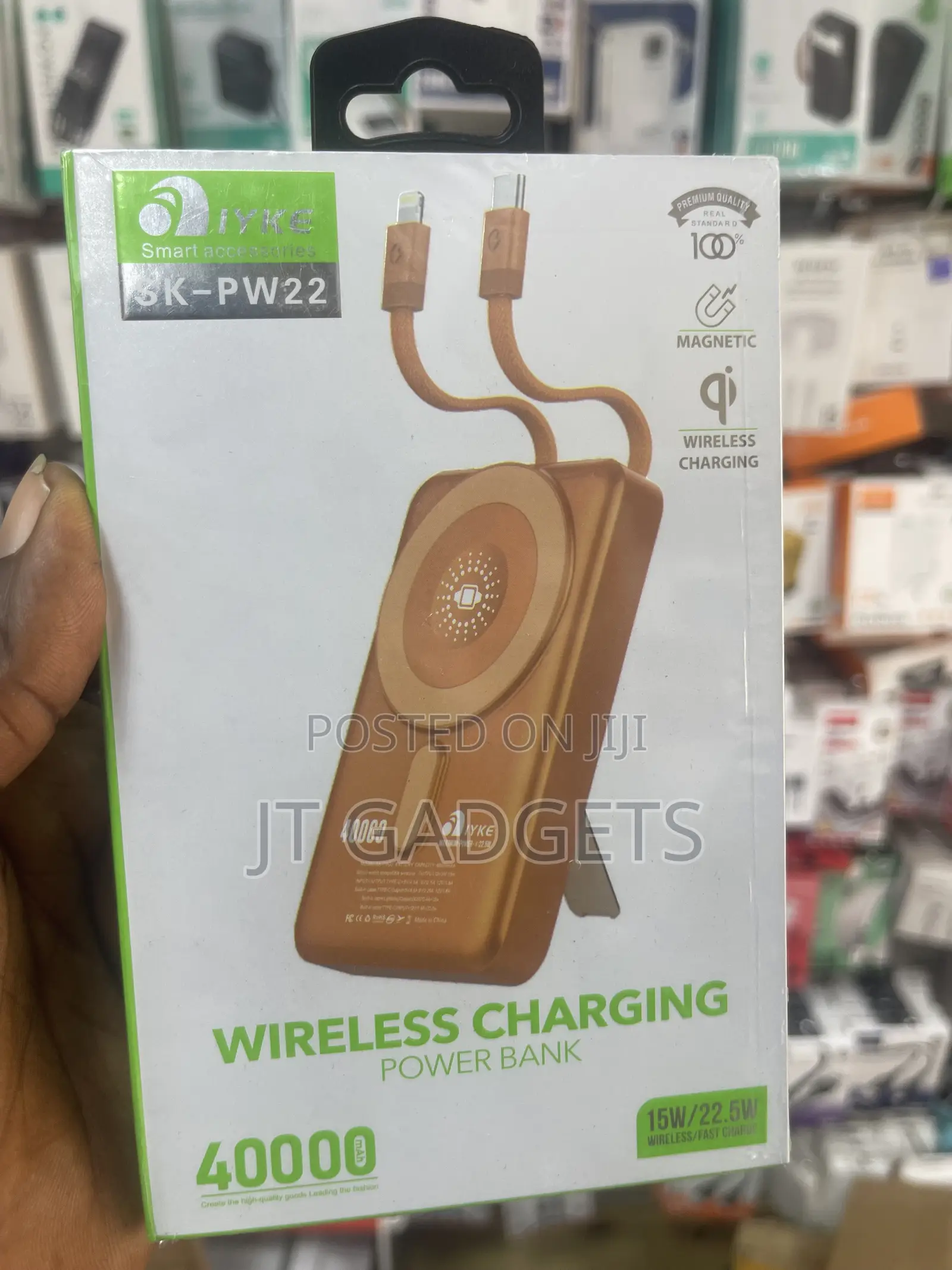 IYKE SK-PW22 40000mAh Wireless Power Bank – Premium Magnetic Charging!