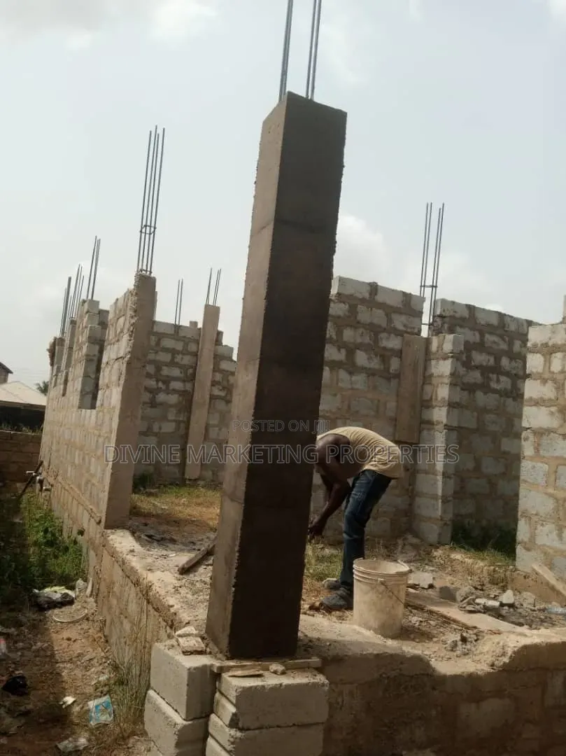 Uncompleted 3 Apartments With Storey Foundation Nsakina Manhean Accra