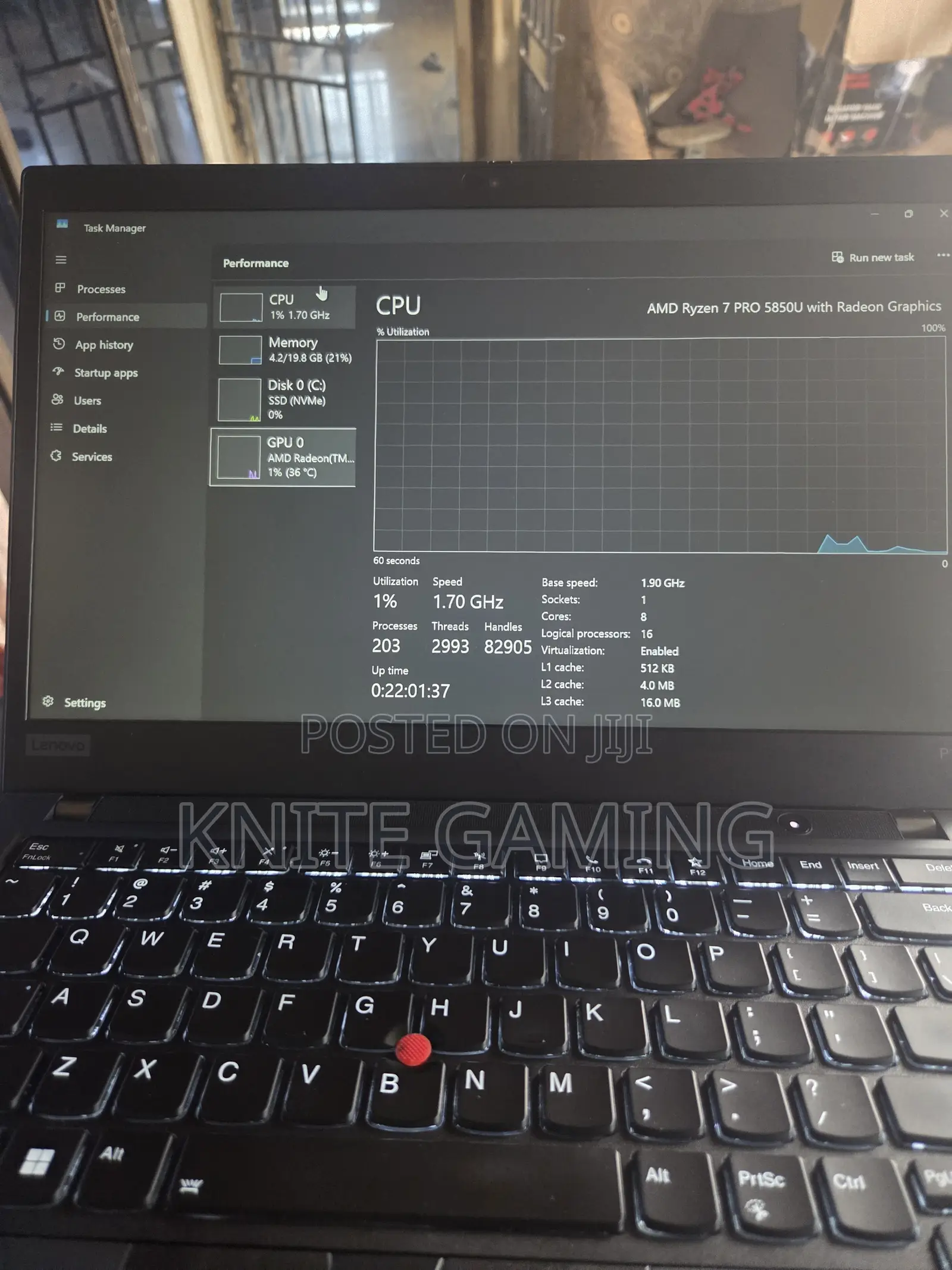 Laptop Lenovo ThinkPad P14s 24GB AMD Ryzen 7 SSD 256GB
