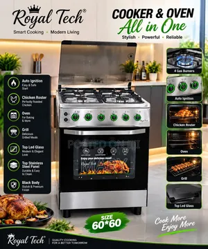 Rainbow/Volcano/Royal Tech 60*60 (60 by 60) Gas Burner Oven