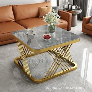 Modern Light Luxury Rock-Slab Coffee Table