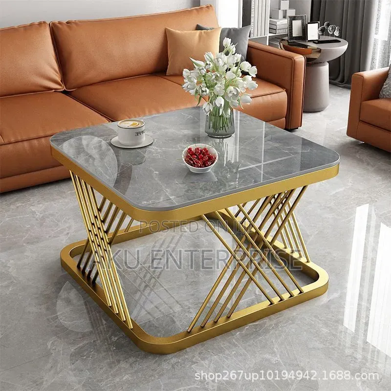 Modern Light Luxury Rock-Slab Coffee Table