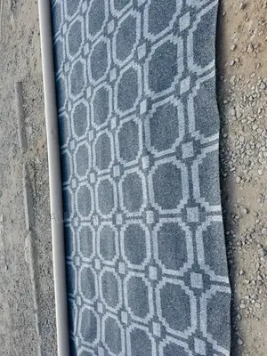 Dark Grey Industrial Carpet With Design for Auditorium and Offices