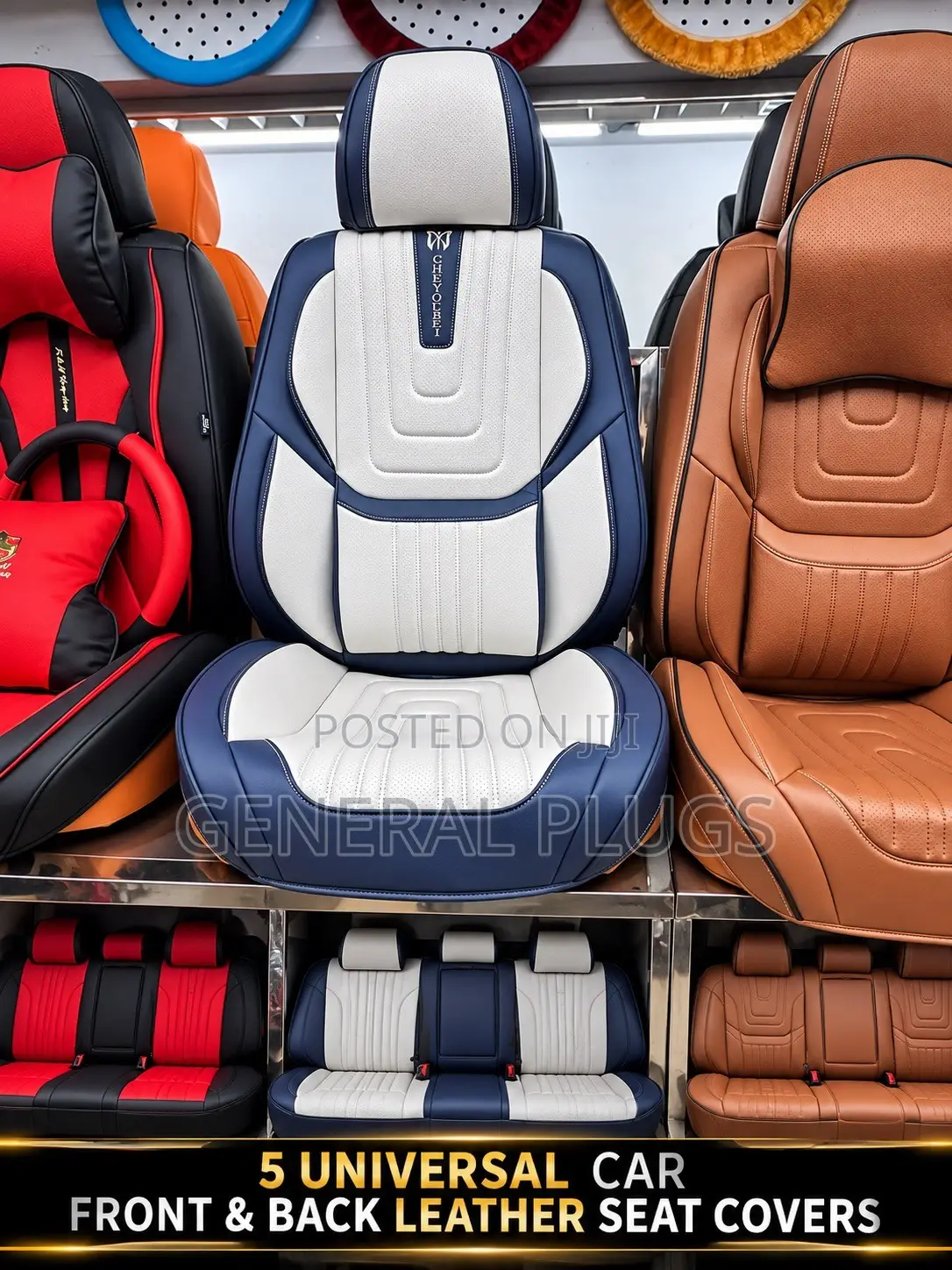 Make Your Vehicle Feel Fresh and Classy ;Genuine Leather 5 Seat Covers