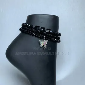 ​Handcrafted Layered Beaded Charm Anklet / Leg Chain