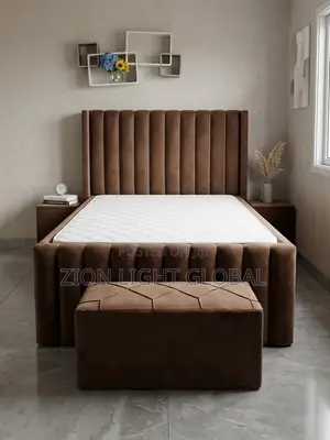 Luxury Bed Set With Latex Mattress & Bench – Like New!
