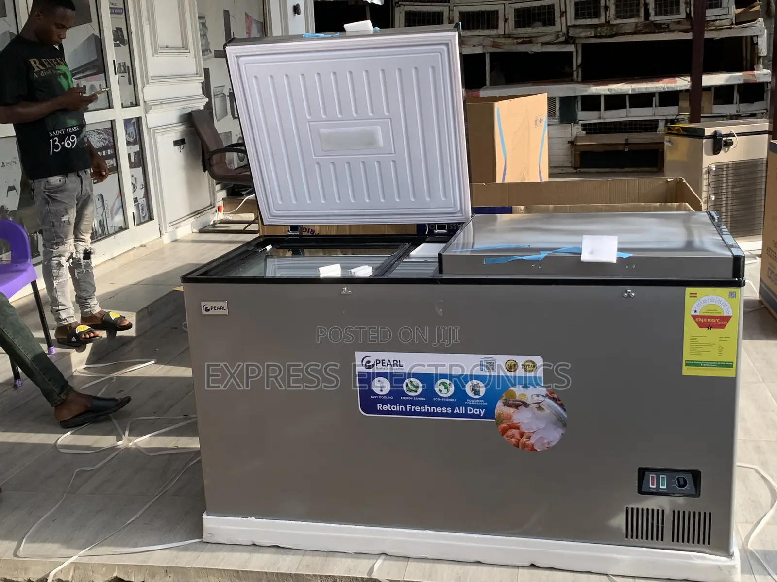 Large Capacity Double Door Chest Freezer Pearl PCF-5310-6f