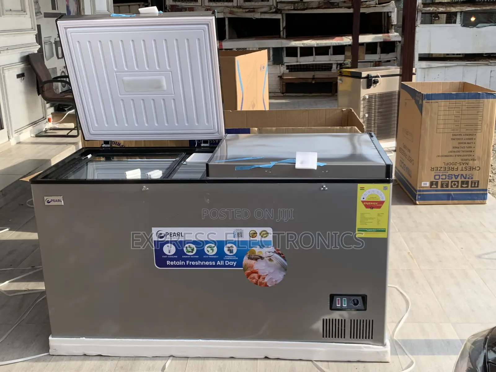 Authentic Sleek Pearl PCF-5310-6F Double Door Freezer