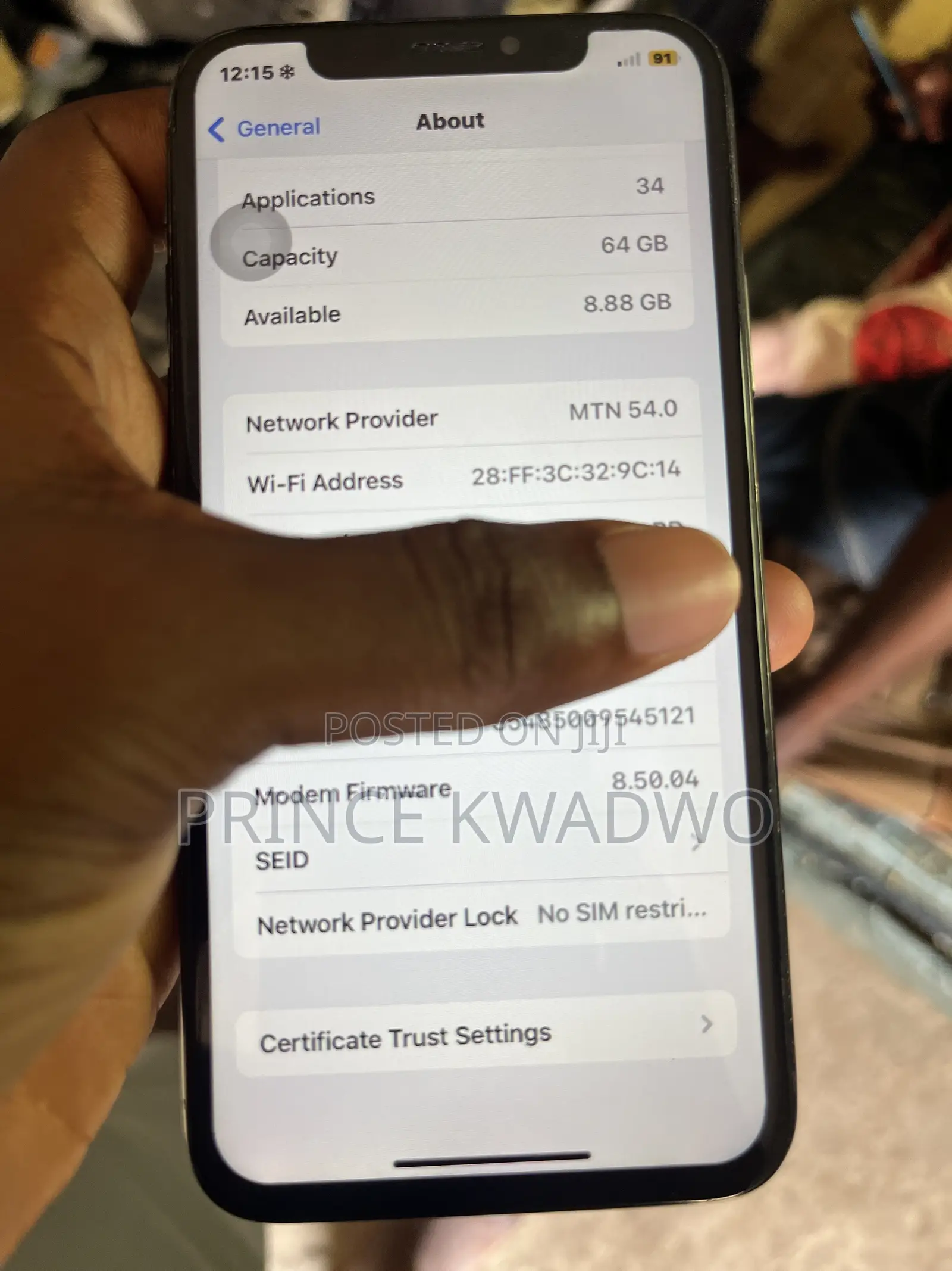 Apple iPhone X 64 GB Black