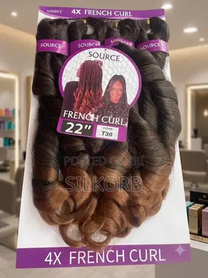22 Inch French Curly Braiding Hair Extensions (4/Pack)