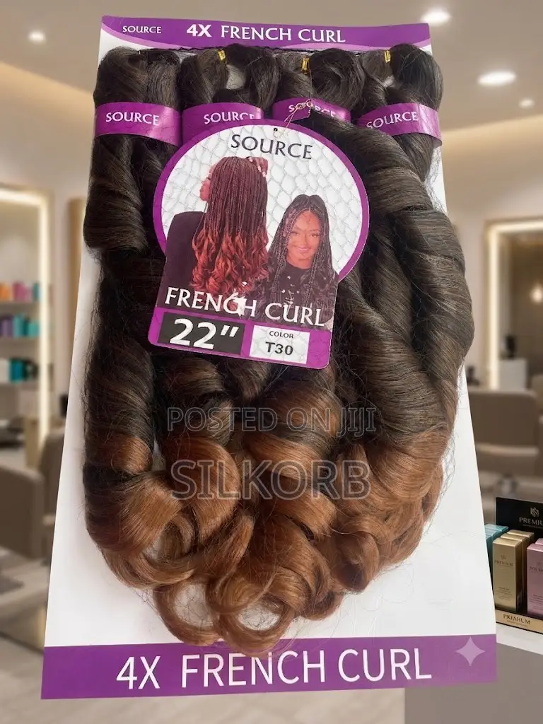 22 Inch French Curly Braiding Hair Extensions (4/Pack)