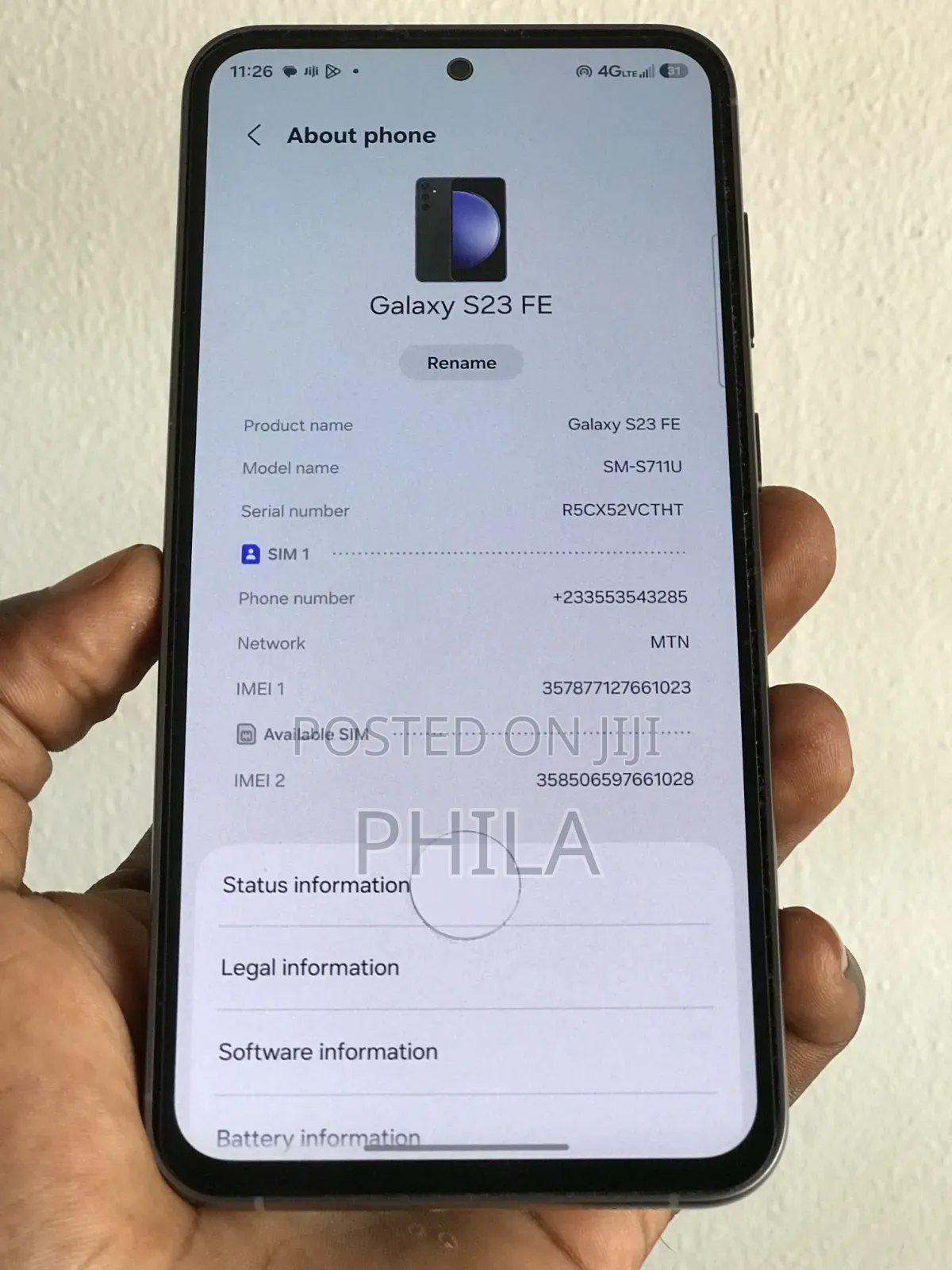 Samsung Galaxy S23 FE 128 GB Black