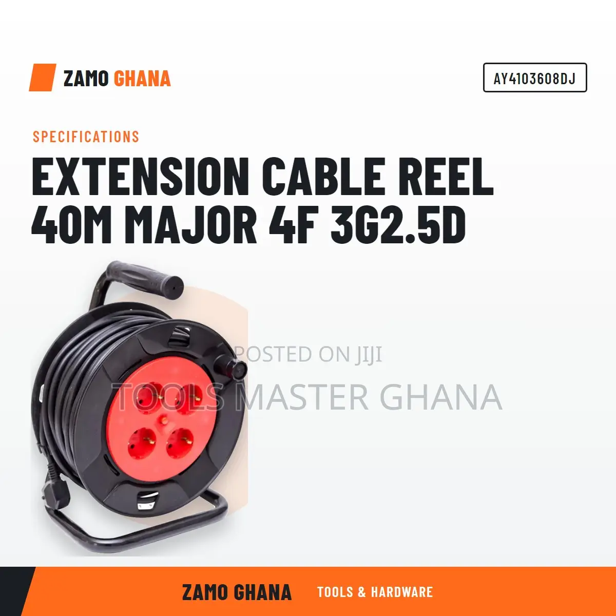Extension Cable Reel 40M Major 4F 3G2.5D - AYDJ
