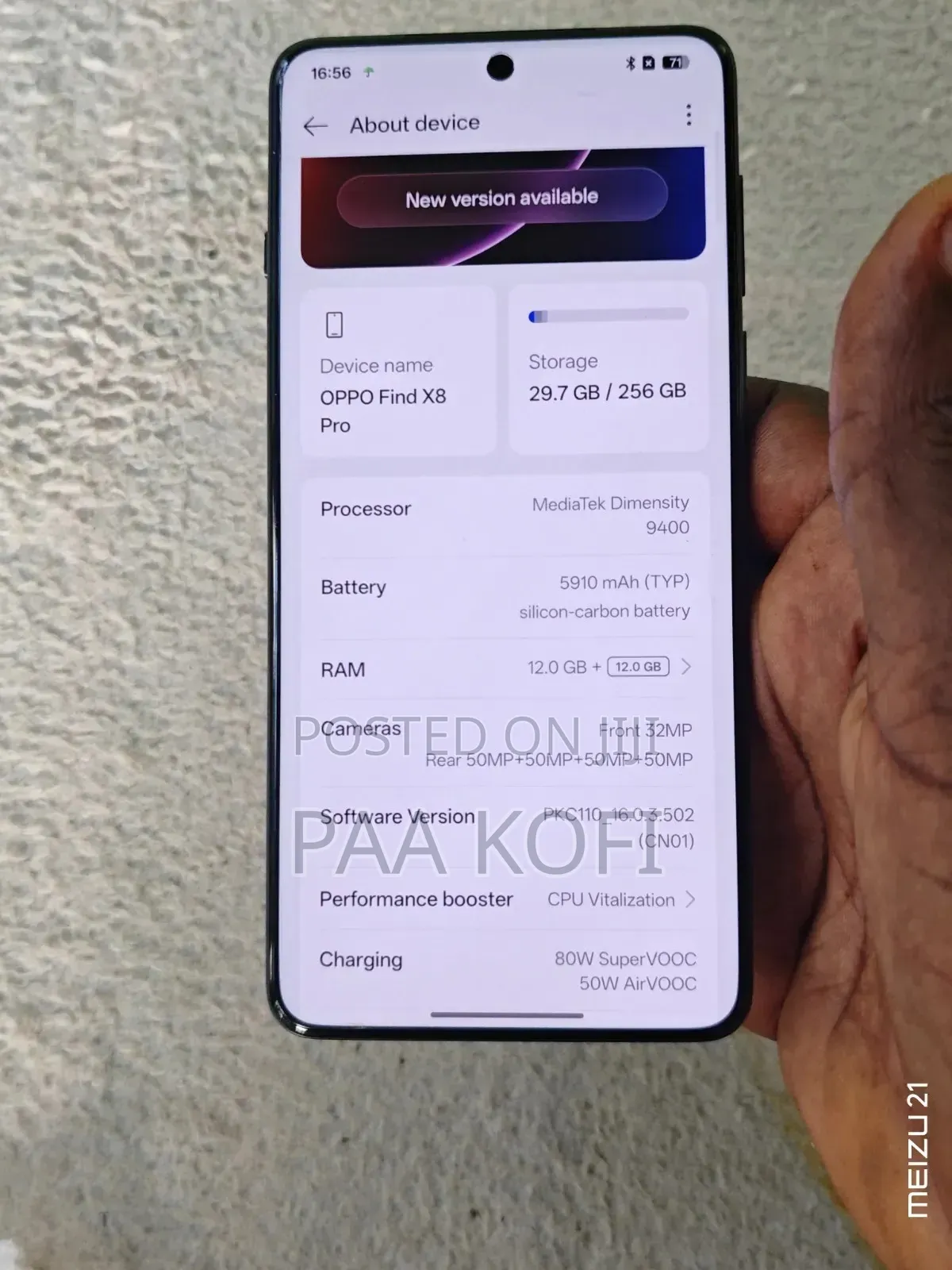Oppo Find X8 Pro 256 GB Black