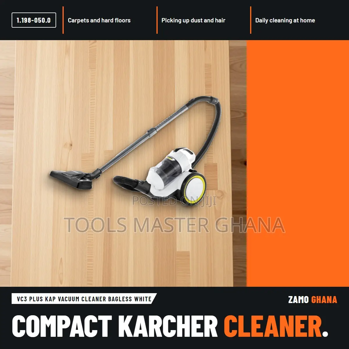 Vc3 Plus Kap Vacuum Cleaner Bagless White - 1.198-050.0