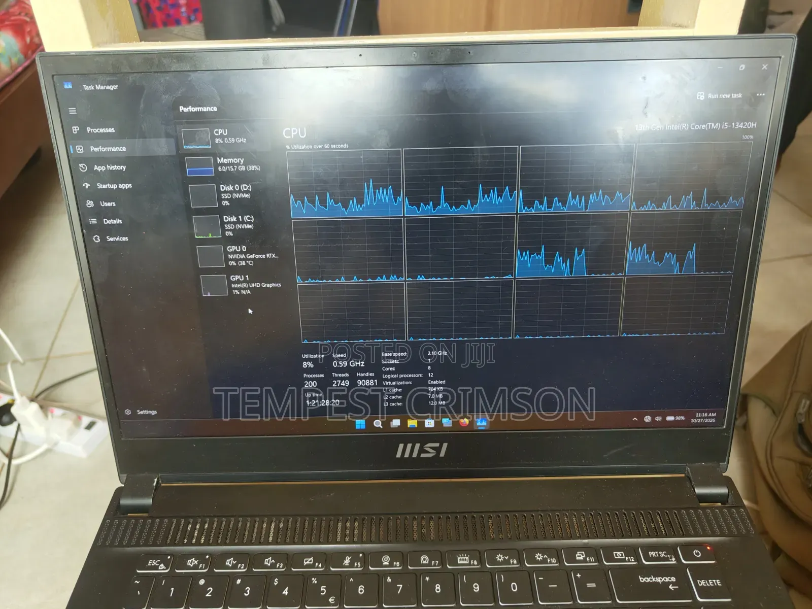 Laptop MSI GS66 Stealth 11UH 16GB Intel Core i5 SSD 1T