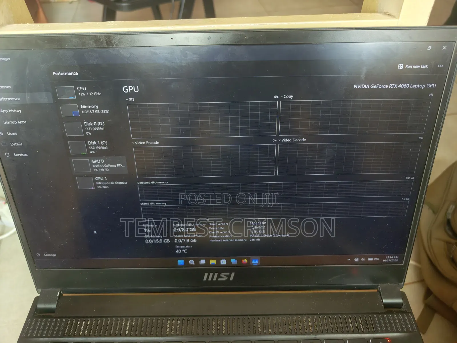 Laptop MSI GS66 Stealth 11UH 16GB Intel Core i5 SSD 1T