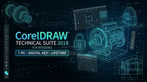 CorelDRAW Technical Suite 2018 for Windows for 1pc Digital Key Lifetme