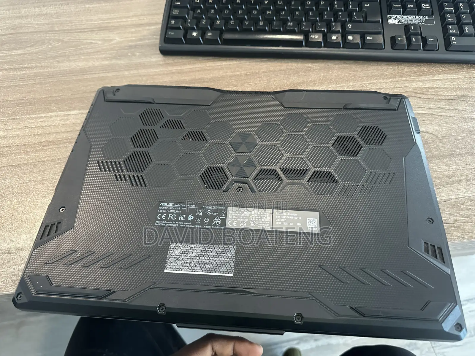 New Laptop Asus TUF Gaming A15 16GB AMD Ryzen 5 SSD 1T