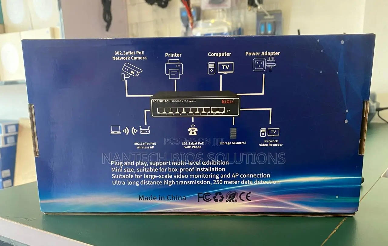 Kico Poe Switch 8fe Poe + 2ge Uplink
