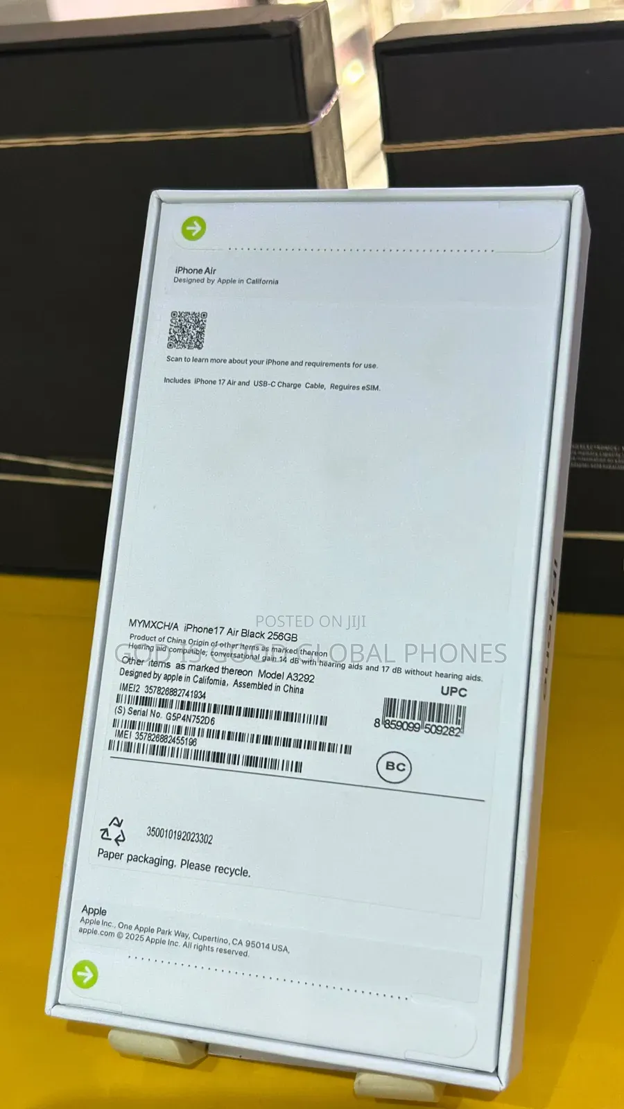 New Apple iPhone Air 256 GB Black