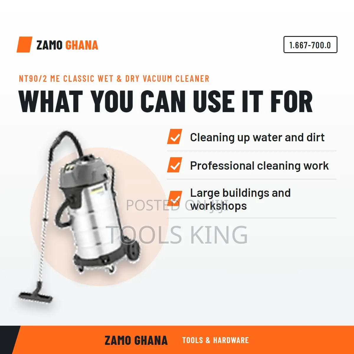 Nt90/2 Me Classic Wet & Dry Vacuum Cleaner - 1.667-700.0