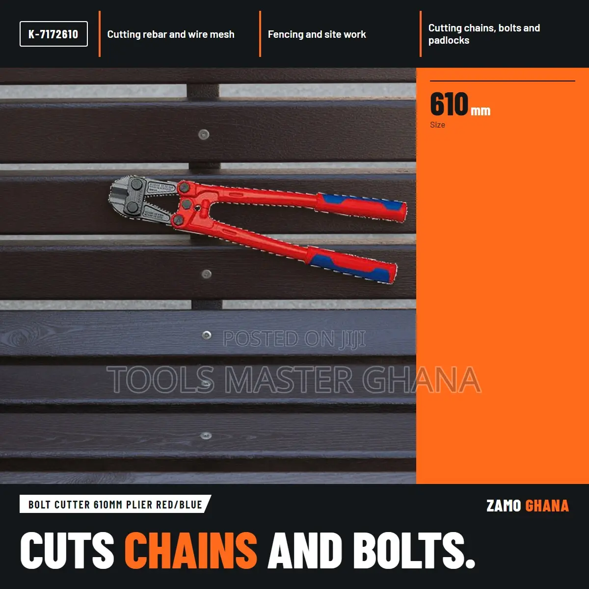 Bolt Cutter 610Mm Plier Red/Blue - K-