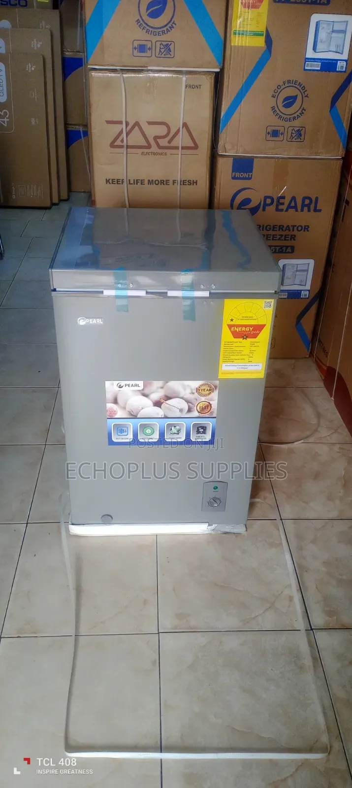 Pearl Chest Freezer/100 Liters/Sliding Glass Door