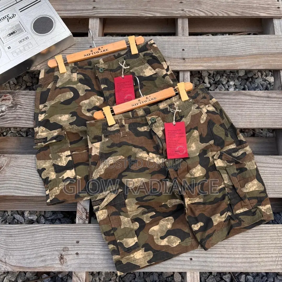 Rugged Camo Cargo Shorts
