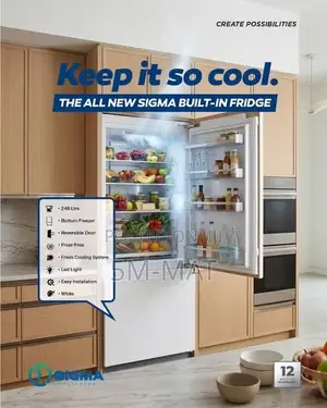 SIGMA SBMF-M255-BI 248L Built-in Fridge With Bottom Freezer