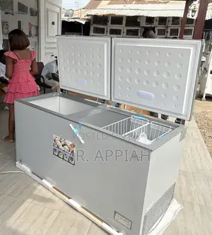 High in Quality Pearl 508L 2 Door Chest Freezer(PCF-6040-1A)Gray.