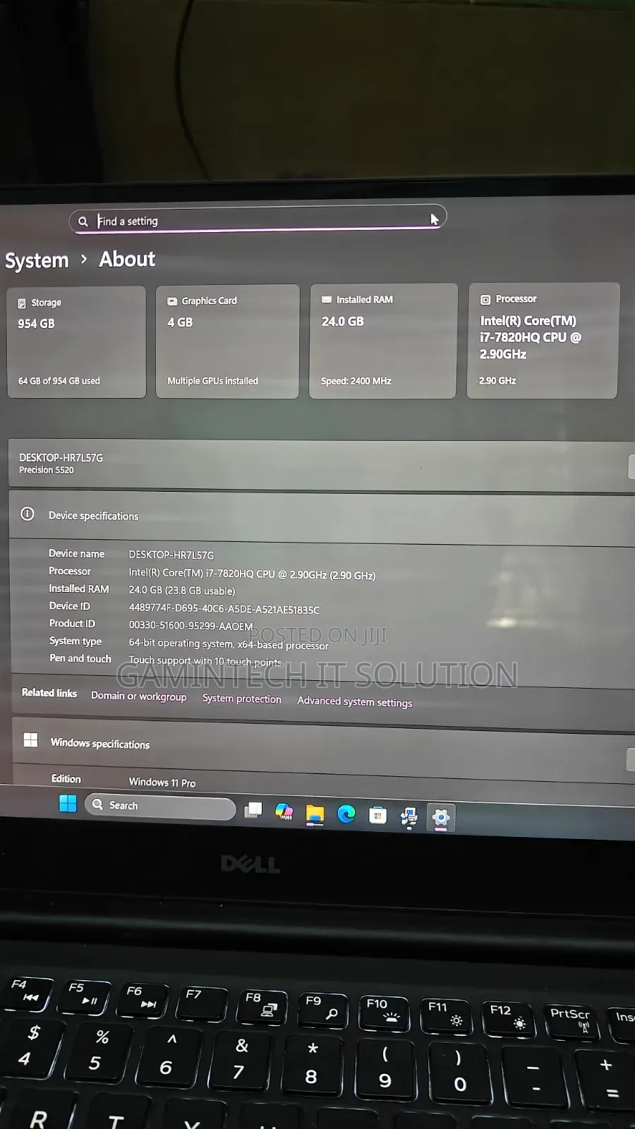 New Laptop Dell Precision 15 5520 24GB Intel Core i7 SSD 1T